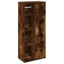  Baderomsskap med rulleholder røkt eik 39x22x90 cm 8721158574077