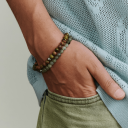 Timi Of Sweden Erik Stone Bead Bracelet Stainless Steel White Spe