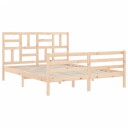 vidaXL Sengeramme med hodegavl 160x200 cm heltre 8720845400767