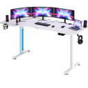 Deub Elektrisk hev og senk skrivebord 160x75x73-118cm hvit