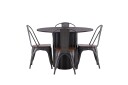 Venture Home Olivia Matgruppe 110 cm Rund med 4 Tempe Stoler Sort