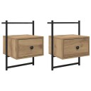  Nattbordskap 2 pcs Artisan Eik 35 x 30 x 51 cm Konstruert tre