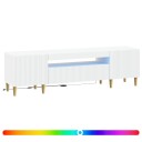 vidaXL LED TV skap Hvit Konstruert tre