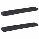 vidaXL Pallet Pute Sett 2 stk. Oxford Stoff Svart 200 x 40 x 8 cm