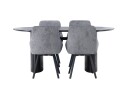 Venture Home Isolde Spisegruppe 180 cm Oval med 4 Rosie Stoler Sort