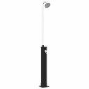 vidaXL Sol dusj med dusjhode 20 l PVC ABS Sinklegering Svart