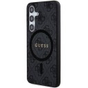 Guess Guhms24sg4gfrk S24 S921 Black/Black Hardcase 4G Collection Leather Metal Logo Magsafe