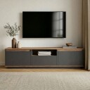 Domar TV-benk 160 cm - Antrasitt, Atlantic pine