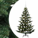 vidaXL Kunstig juletre med julekuler 120 cm 150 LED-lys Varmhvit