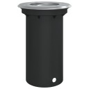 Utendørs gulvlampe rund svart 10,5x10,5 cm støpt aluminium