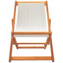  Sammenleggbare strandstoler 2 stk kremhvit stoff 3214495