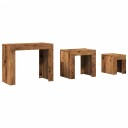  Stablebare salongbord 3 stk gammelt tre konstruert tre 8721158440259
