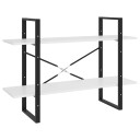 vidaXL Bokhylle 2 niv?er hvit 100x30x70 cm sponplate