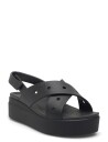 Crocs Brooklyn 4U Cross Strap Sandal   Black   39/40