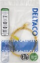 DELTACO Nettverkskabel Cat6 U/UTP AWG28 LSZH 0,75 m Gul