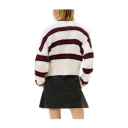 Tommy Jeans Tjw Badge Stripe Fluff Cardi Ext - White - S