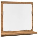 vidaXL Baderomshylle med speil artisan eik 40x11x37 cm konstruert tre