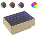  Salongbord med LED sonoma eik 70x50x30 cm konstruert tre 847513