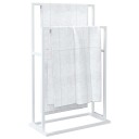 vidaXL Frittstående håndklestativ hvit 48x24x78,5 cm jern