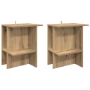  Kaffebord 2 pcs Artisan eik 40 x 30 x 49 cm Konstruert tre