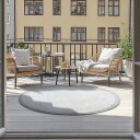 Rundt teppe   Monsaraz grå Størrelse: Ø 120 cm