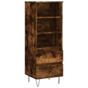 vidaXL Highboard røkt eik 40x36x110 cm konstruert tre