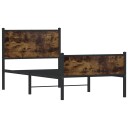  Sengeramme i metall uten madrass røkt eik 90x200 cm 8721102954306