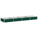 vidaXL Hevet Hagebed Grønn 320 x 80 x 24 cm kaldvalset stål