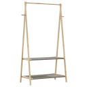  Klesstativ med hyller 96x45,5x150,5 cm bambus 8721102642937