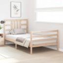 vidaXL Sengeramme med hodegavl 100x200 cm heltre