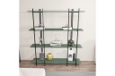 Bokhylle Oshkosh 160 cm   Svart/Green