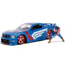 Marvel Avengers Captain America 2006 Ford Mustang GT med Figur 1:24