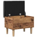 vidaXL Oppbevaringsbenk med pute Eiketre 62 x 42 x 46 cm