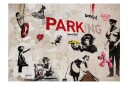 Fototapet Banksy Graffiti Collage 200x140 - Finnes i flere størrelser