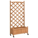  Plantekasse med espalier og hjul brun heltre gran