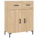 vidaXL Skjenk sonoma eik 69,5x34x90 cm konstruert tre