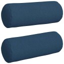  Bolster puter 2 pcs Blå Ø 25 x 70 cm stoff