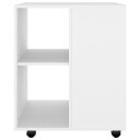 vidaXL Rulleskap hvit 60x53x72 cm sponplate