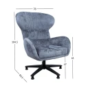 Lenestol HOME4YOU Karolina 180x40xh76 cm, eik - Grå