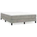  Boxspring sengeramme lysegrå 135x190 cm Double fløyel