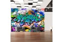 Fototapet Graffiti Blue Theme 350x245 - Artgeist sp. z o. o.