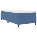  Box Spring Seng Blå 80x200 cm Cordfløyel