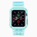 Hurtel Silikonarmbånd Armbåndsarmbånd Armbåndsveske Lys sett for Apple Watch 44mm Blå