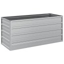 vidaXL Høybed 100x40x45 cm galvanisert stål sølv