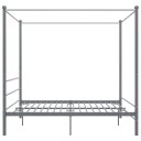 vidaXL Himmelsengeramme grå metall 200x200 cm