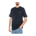 Lyle & Scott Popcorn Jacquard T Shirt   Navy   L