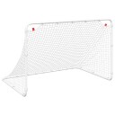  Fotballmål hvit 122x81x81 cm stål