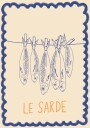 Rustic Sardines Illustration Plakat / 50x70