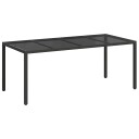 Hage Spisebord Svart 190x90x75 cm Polyrotting