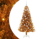  Juletre med 150 LED med stativ Gull 150 cm PET